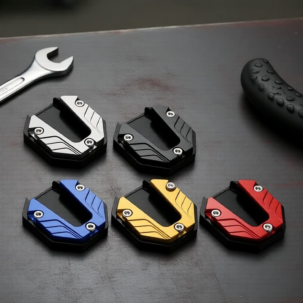 Placa de Extensão do Suporte Lateral do Pé da Motocicleta para Acessórios de Moto