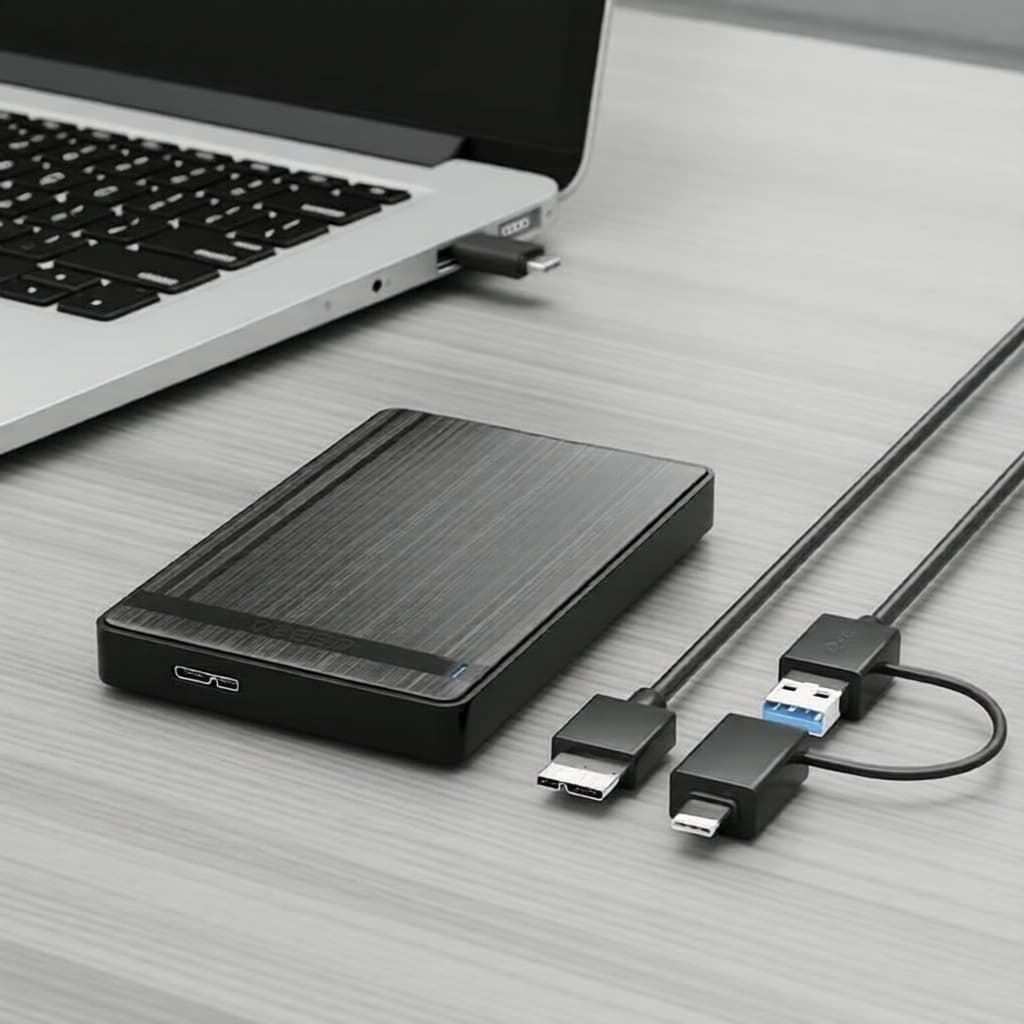 Gabinete de 2,5 polegadas para Disco Rígido SATA USB 3.0 para SSD/HDD, Caixa Externa com 5 Gbps, Compatível com