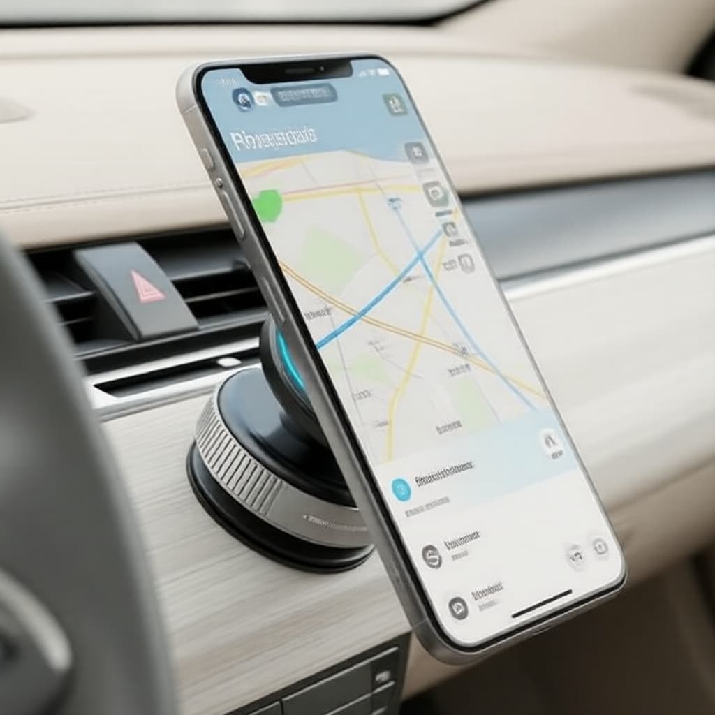 Suporte Magnético Mãos Livres para Telefone, Ajuste de Sucção a Vácuo para Espelho de Carro/Academia, Suporte Durável e