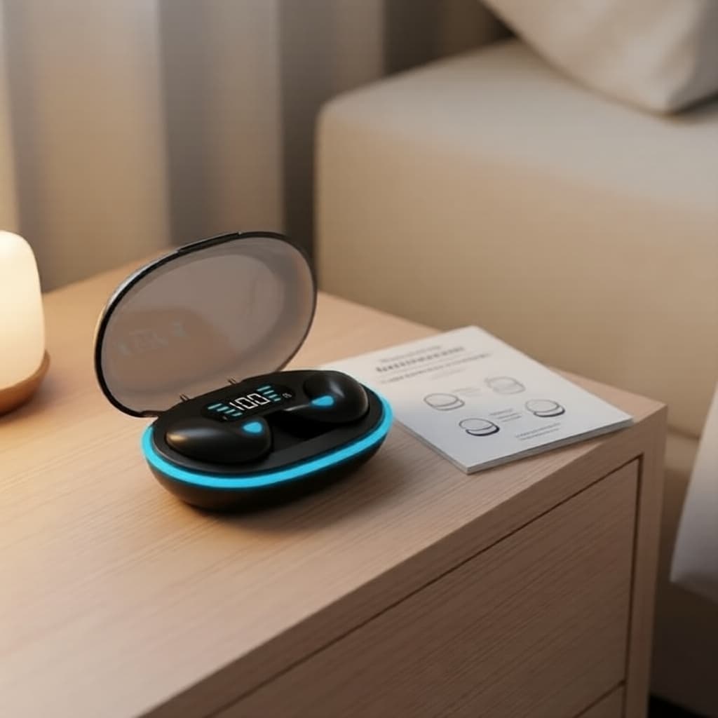 Fones de ouvido Bluetooth X55 para dormir: som estéreo Hi-Fi, display LED, à prova d’água e cancelamento de ruído