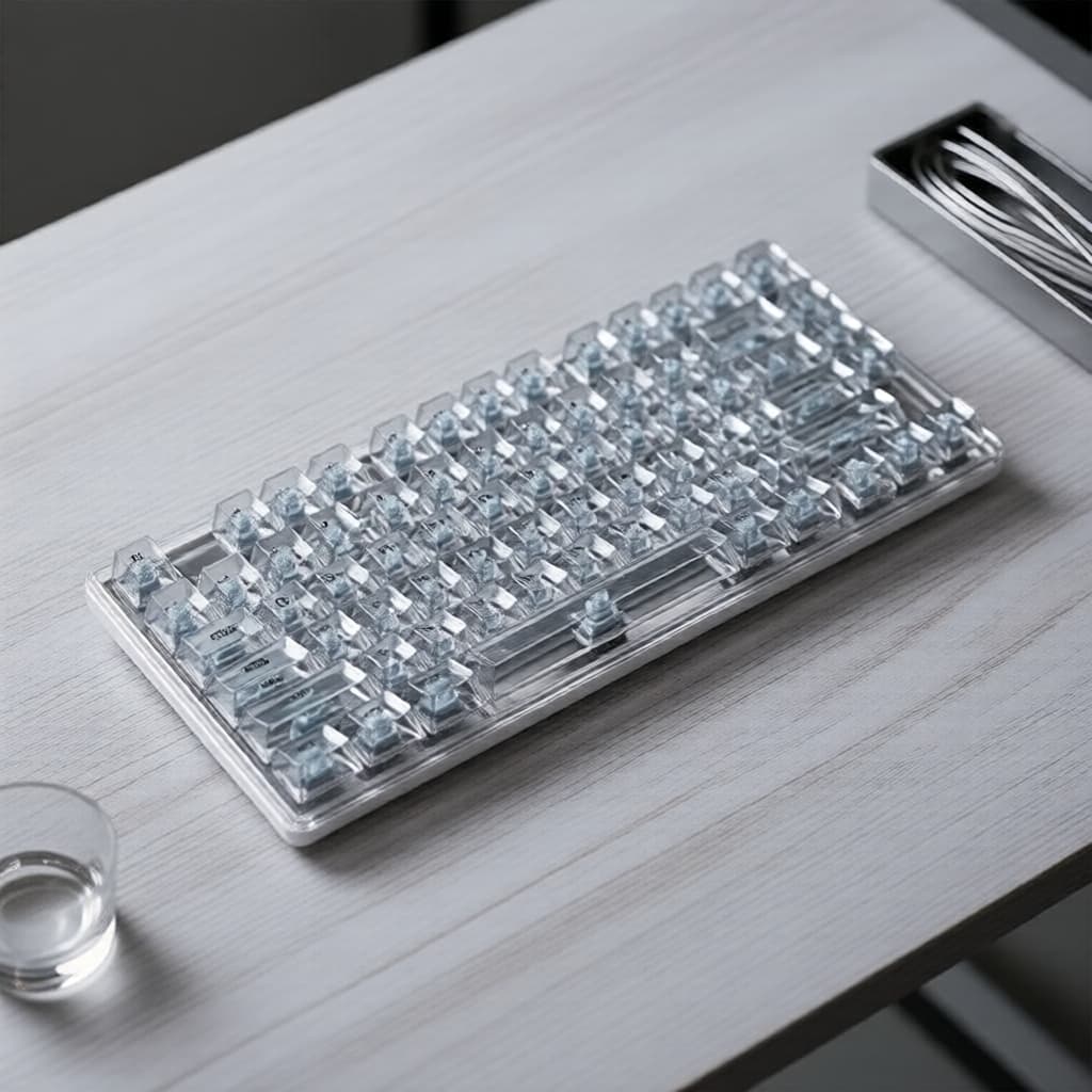 Teclas de Cristal de Dupla Cor Transparentes de Alta, Teclas Retroiluminadas e Transparentes para Teclados Mecânicos