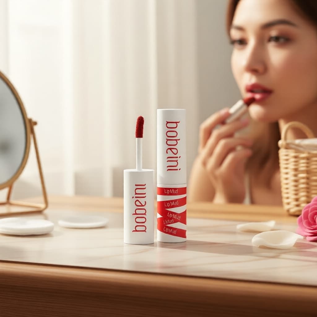 Kit Labial Diário: Batons Líquidos Matte Veludo Bobeini 8 Peças - Batons Líquidos de Cores Intensas