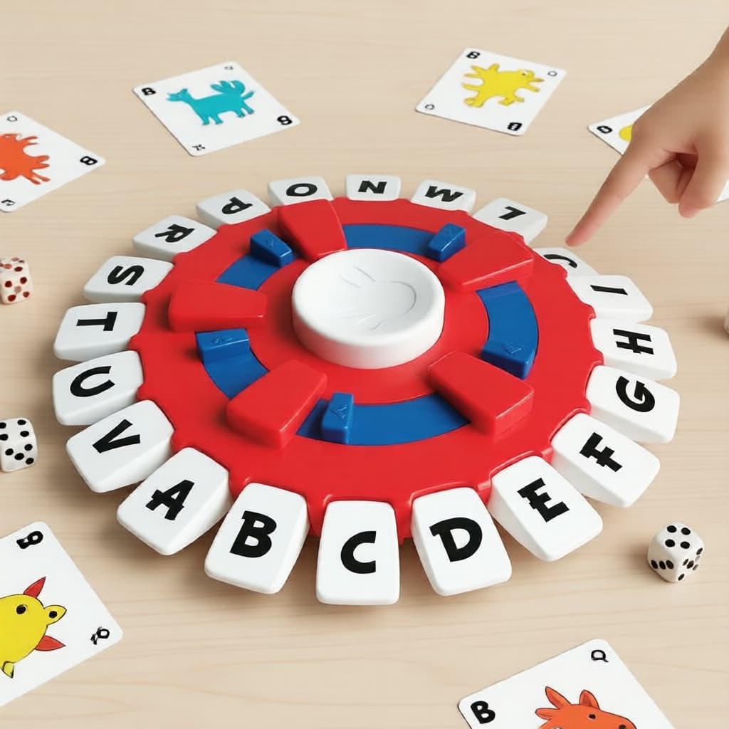 Jogo de Tabuleiro Interativo para Família - Basta Stop 10 Sedos: Jogo de Palavras Rápido com Trava de Letras, Brinquedo