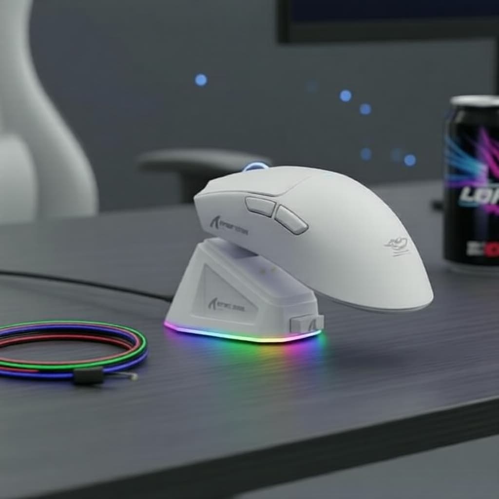 Mouse Gamer ATTACK SHARK X11 com sensor PixArt PAW3311, base de carregamento magnético, conexão BT/2.4G sem fio/com fio