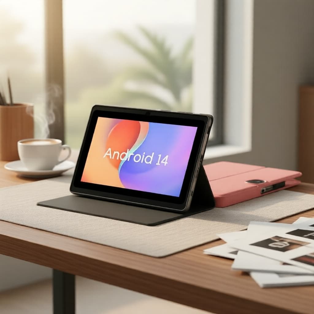 Tablet Android 14 7 16GB+256GB, tela IPS 1024x600, processador quad-core, expansão de memória, bateria 3500mAh, com
