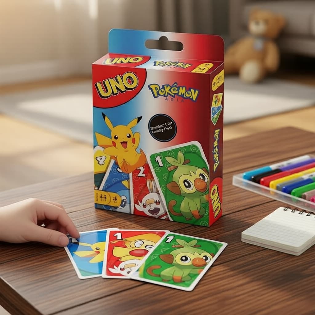 Figura de Pokémon Pikachu para Jogos de Tabuleiro - Jogo de Cartas Uno, Diversão em Família e Presente de Formatura na