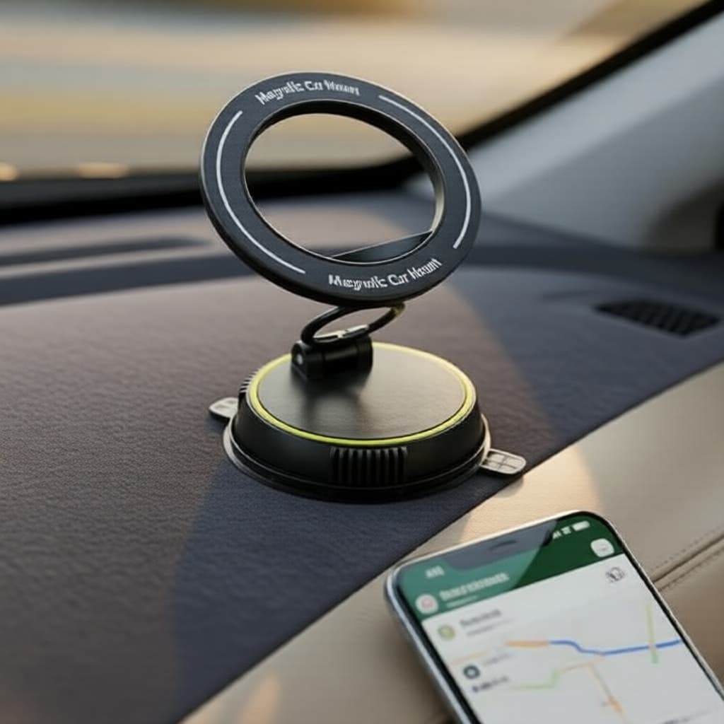 KILOARX Suporte Magnético Magnético para Telefone 360° Giratório - Suporte de Carro Livre de Mãos Compatível com MagSafe