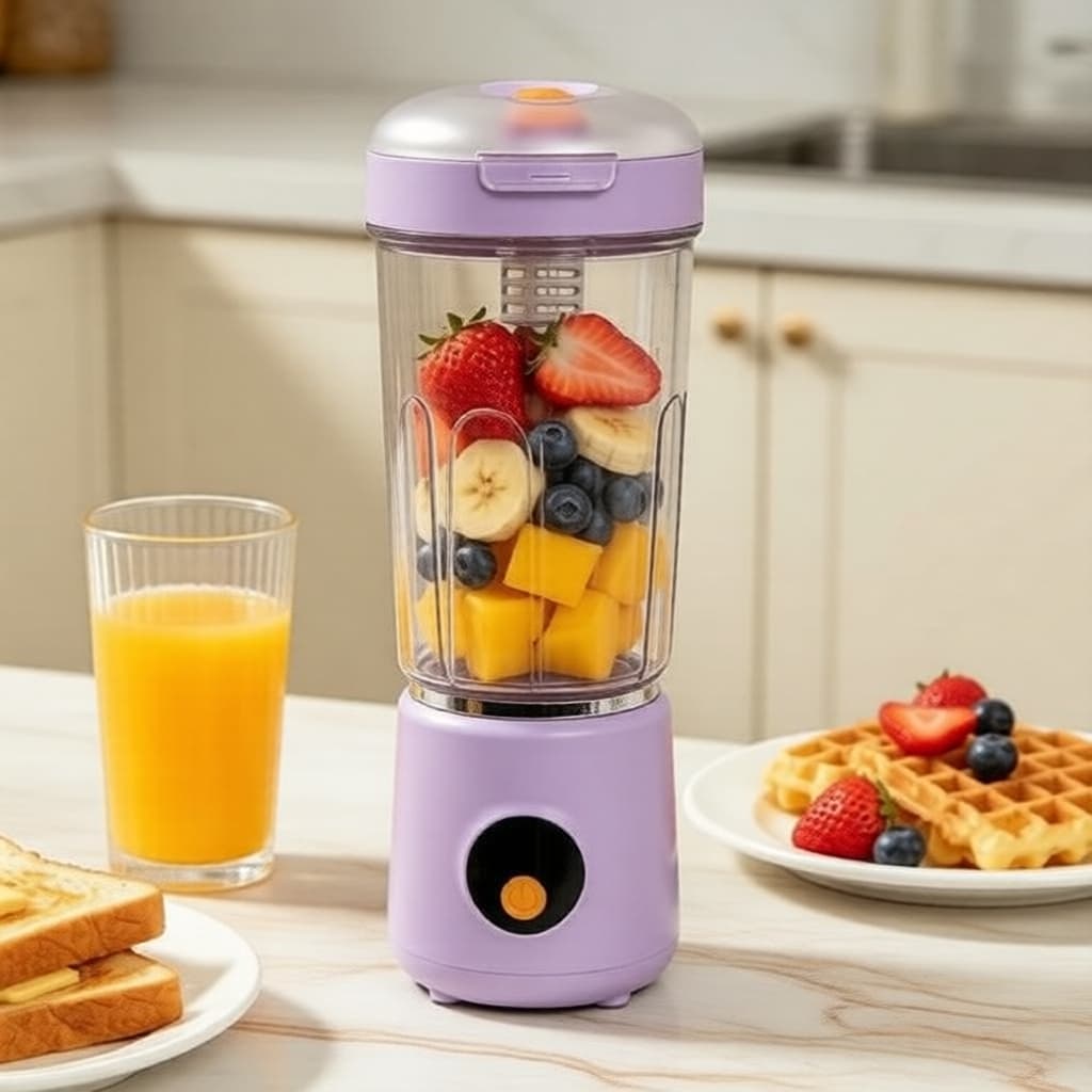 1 Conjunto de Copo Mini-Jus USB Recarregável, Motor Potente Liquidificador Elétrico, Ideal para Sucos, Milk-shakes, Uso