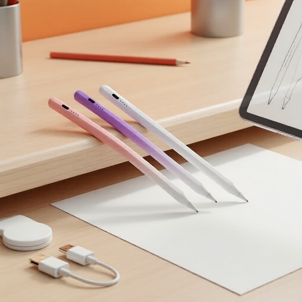 Caneta Universal Touchscreen para Tablets e Smartphones, Caneta Ativa para iPad/Huawei/Xiaomi/Honor