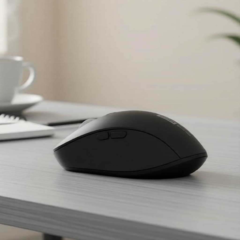 Mouse de negócios sem fio Lenovo Silent 2,4 GHz, design ergonômico, compatível com várias plataformas, sem bateria
