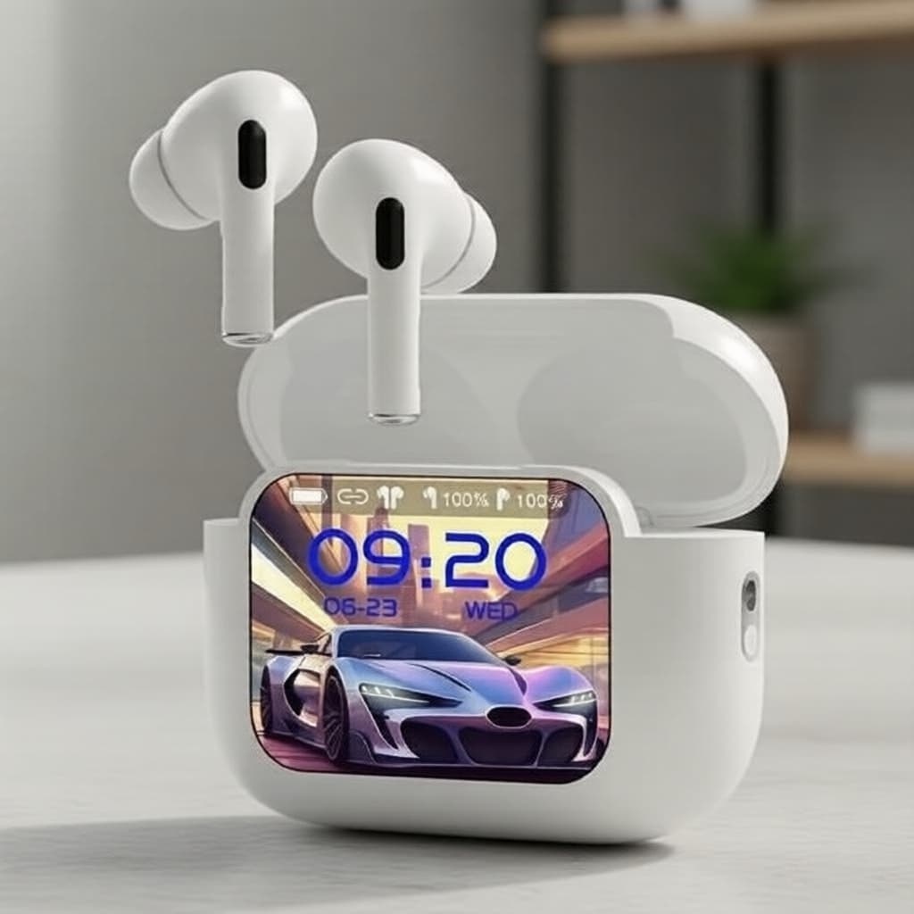 Fones de ouvido Bluetooth Senbenbao A11 Pro TWS, fones de ouvido com tela LCD, fones de ouvido com redução de ruído ENC