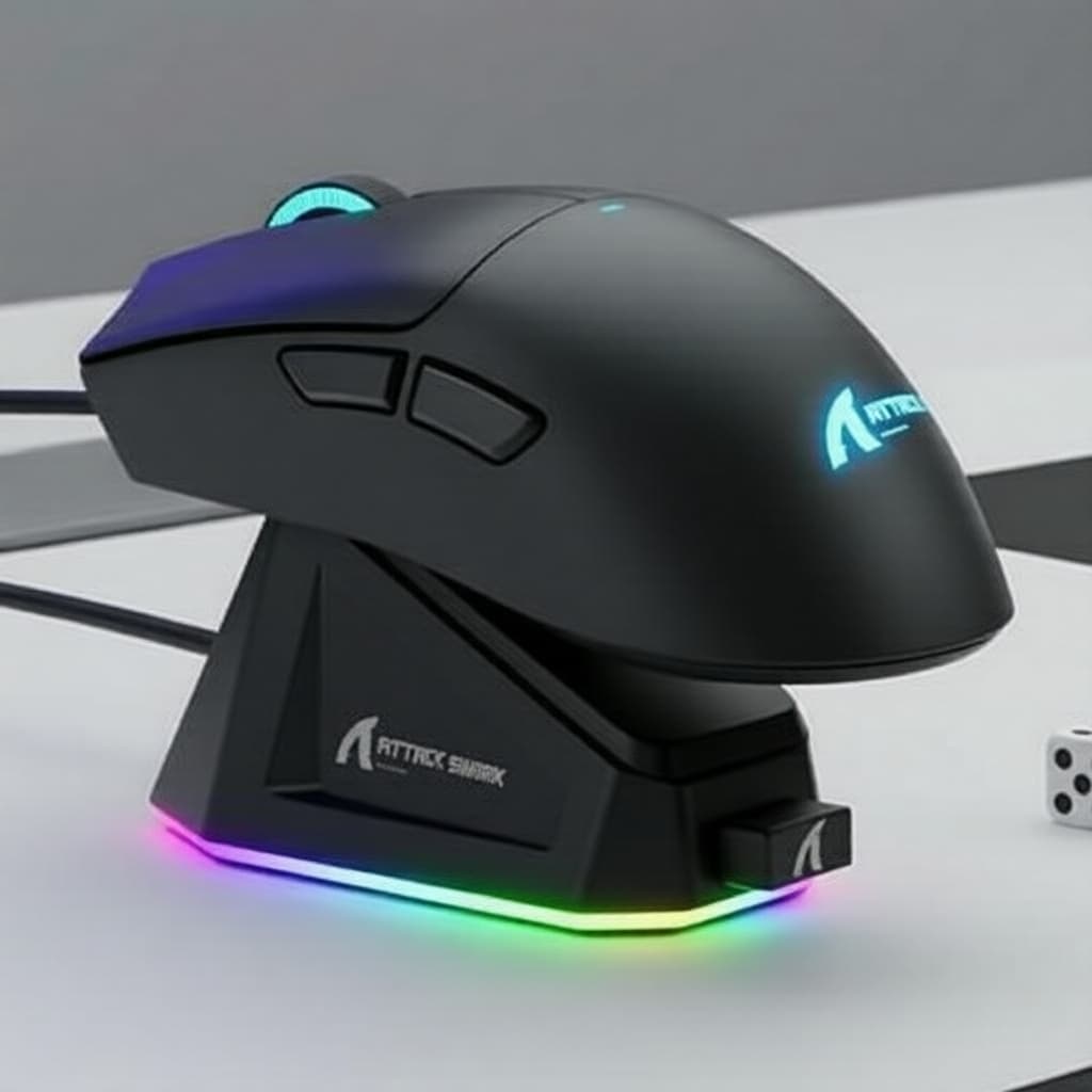 Mouse Gamer ATTACK SHARK X11 Pronto para Dock, PixArt PAW3311, Bluetooth 2.4G Com Fio Sem Fio