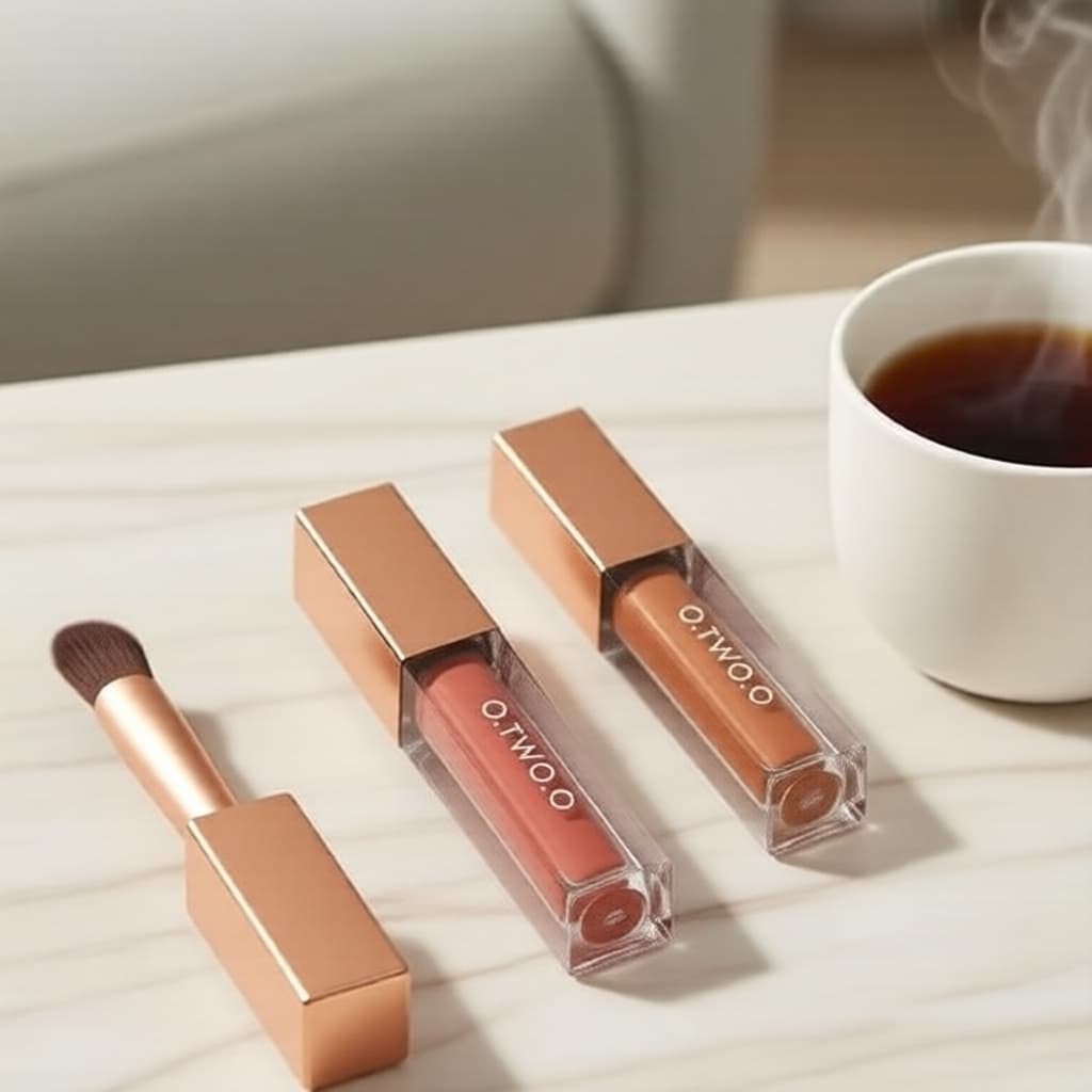 O.TWO.O Conjunto de Cosméticos 2 peças: Batom Líquido à Prova de Borrões e Batom Matte de Longa Duração à Prova D'água