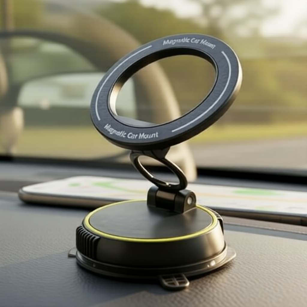 Suporte Magnético Giratório 360° para Carro KILOARX, Suporte Dobrável Compatível com MagSafe, Suporte Mãos-Livres