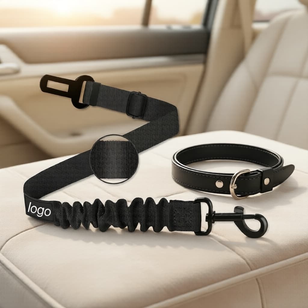 Guia de Passeio para Cachorros Ruff Zeedog Gotham com Coleira para Gato Compatível com Airtag, Corrente para Gato e Guia