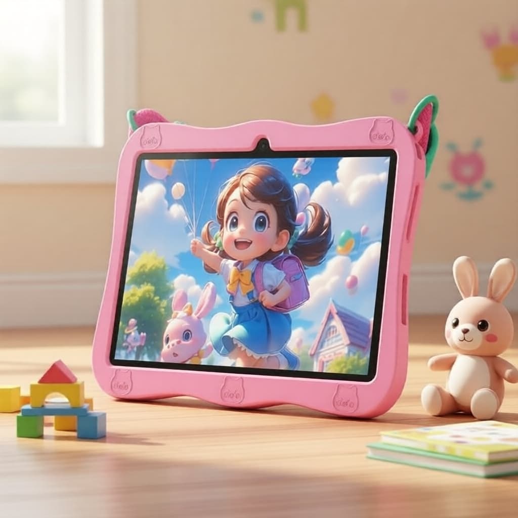 VASOUN Tablet Infantil 32GB 17,78 cm Android 13, Alça, WiFi, Câmeras Duplas, Apps Educativos Pré-Instalados e
