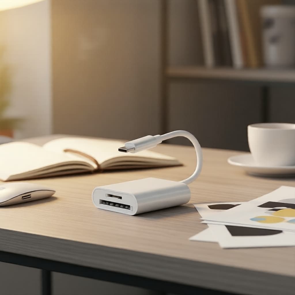 Leitor de cartões SD/MicroSD OTG 2 em 1 USB-C para smartphones, laptops, Huawei e Xiaomi
