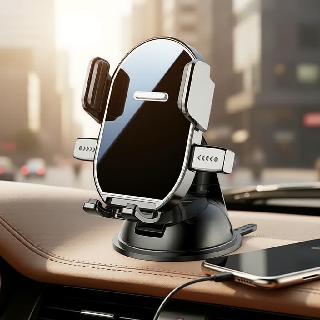 Suporte Universal para Celular com Ventosa para Pára-brisa e Painel para Carros