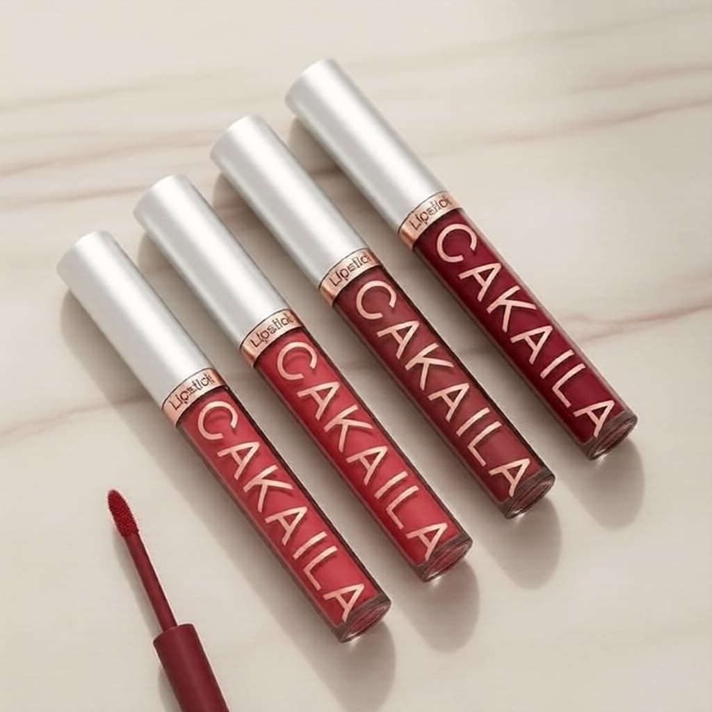 Conjunto de 18 Batons Líquidos CAKAILA, Nude Matte, À Prova D’Água, Longa Duração, Não Gruda, Alta Pigmentação, Batom