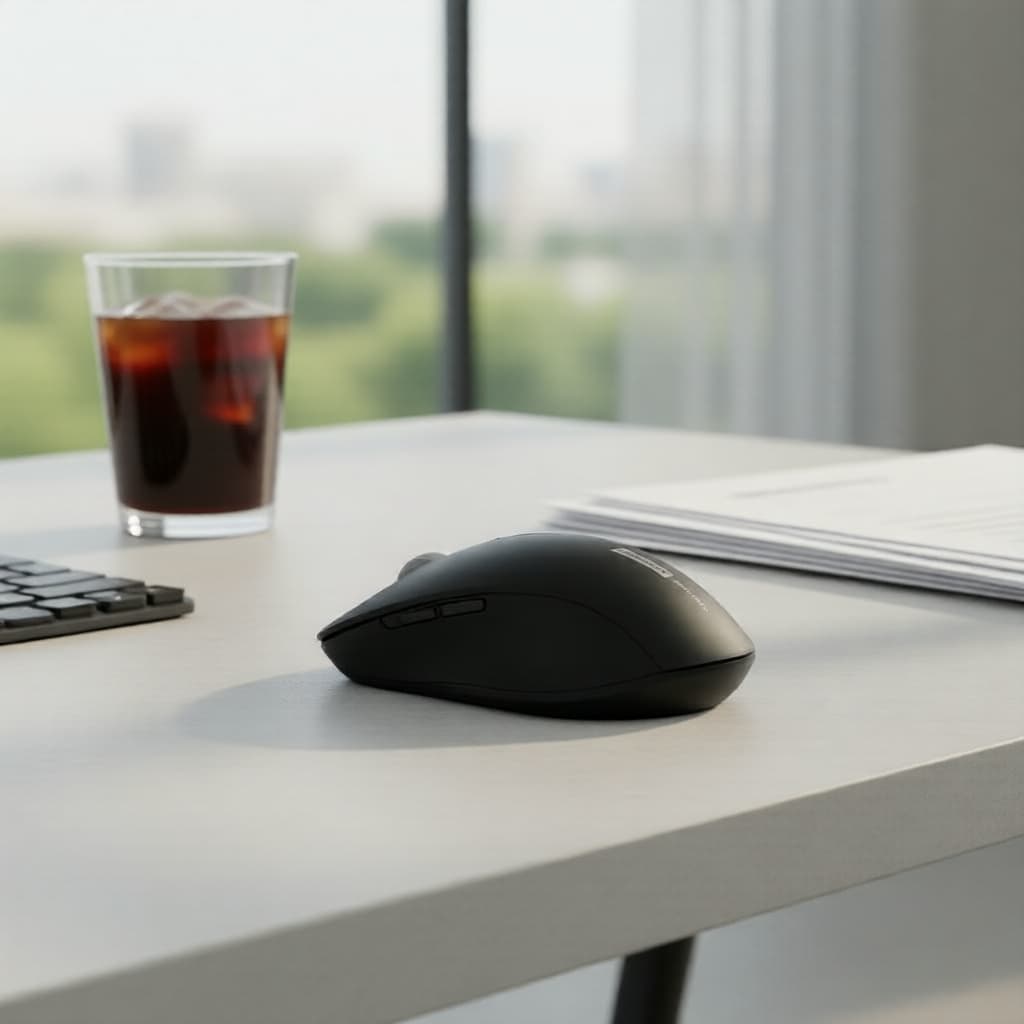 Mouse Sem Fio Lenovo Silent 2.4G com Design Ergonômico, Compatível com Múltiplas Plataformas (Sem Bateria)