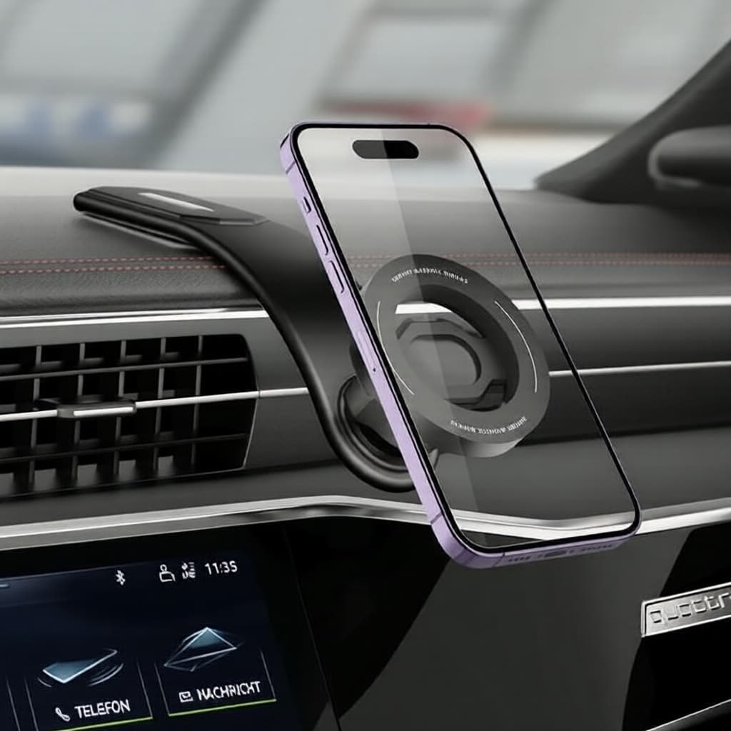 Suporte Magnético Adesivo de Braço Longo e Flexível para Carro, Suporte Universal