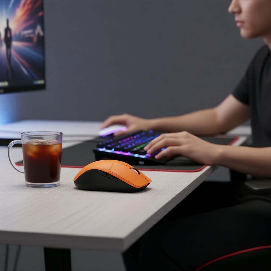 Mouse sem fio para notebook PC Desktop, 2.4G, fino, recarregável, portátil, mouse silencioso para computador com 5
