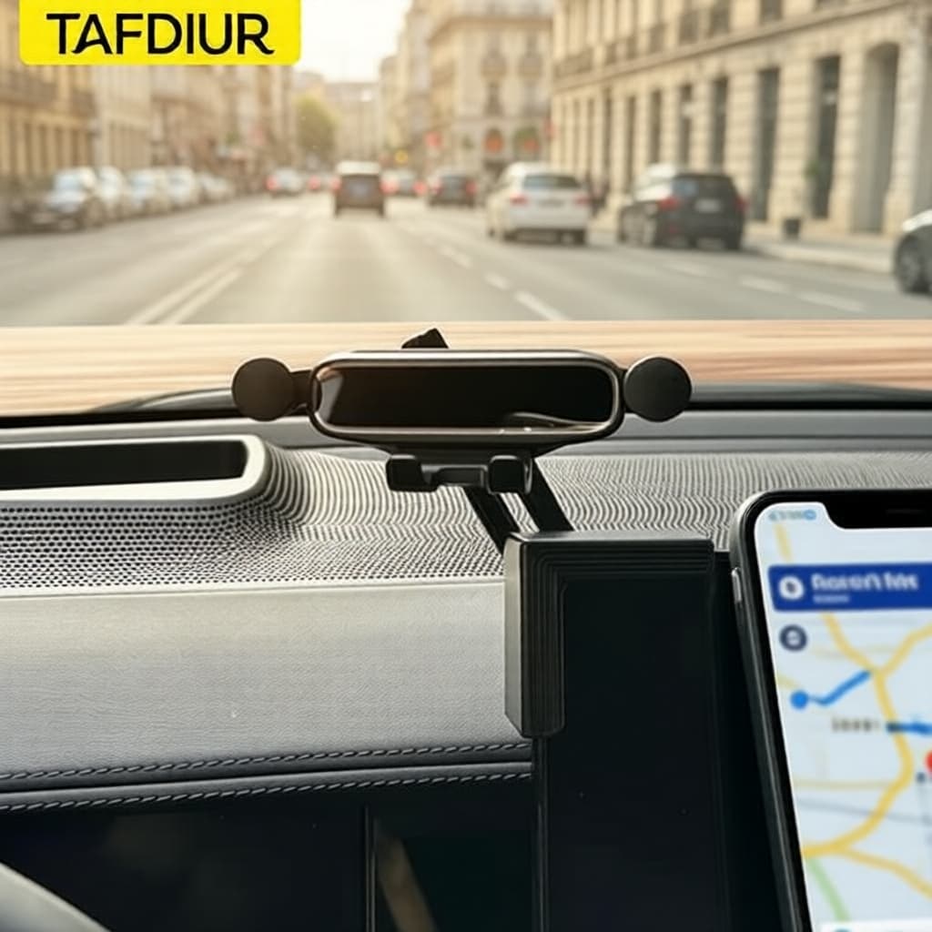 Suporte de Celular para Carro TAFDIUR com Trava por Gravidade 360° para Painel Central, Serve para Celulares de 4,7 a