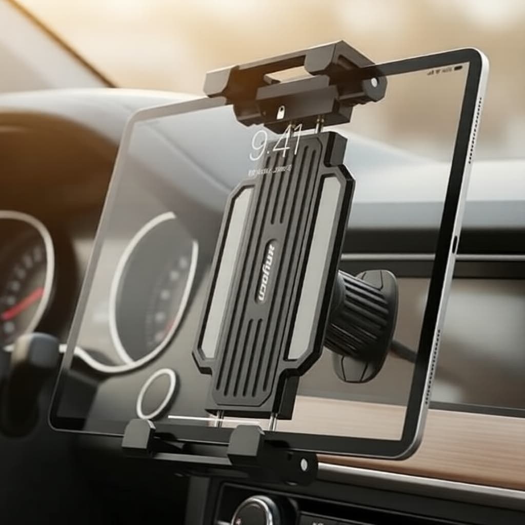 Suporte Antichoque 360° para Tablet e Celular, Rotativo para Saída de Ar do Carro