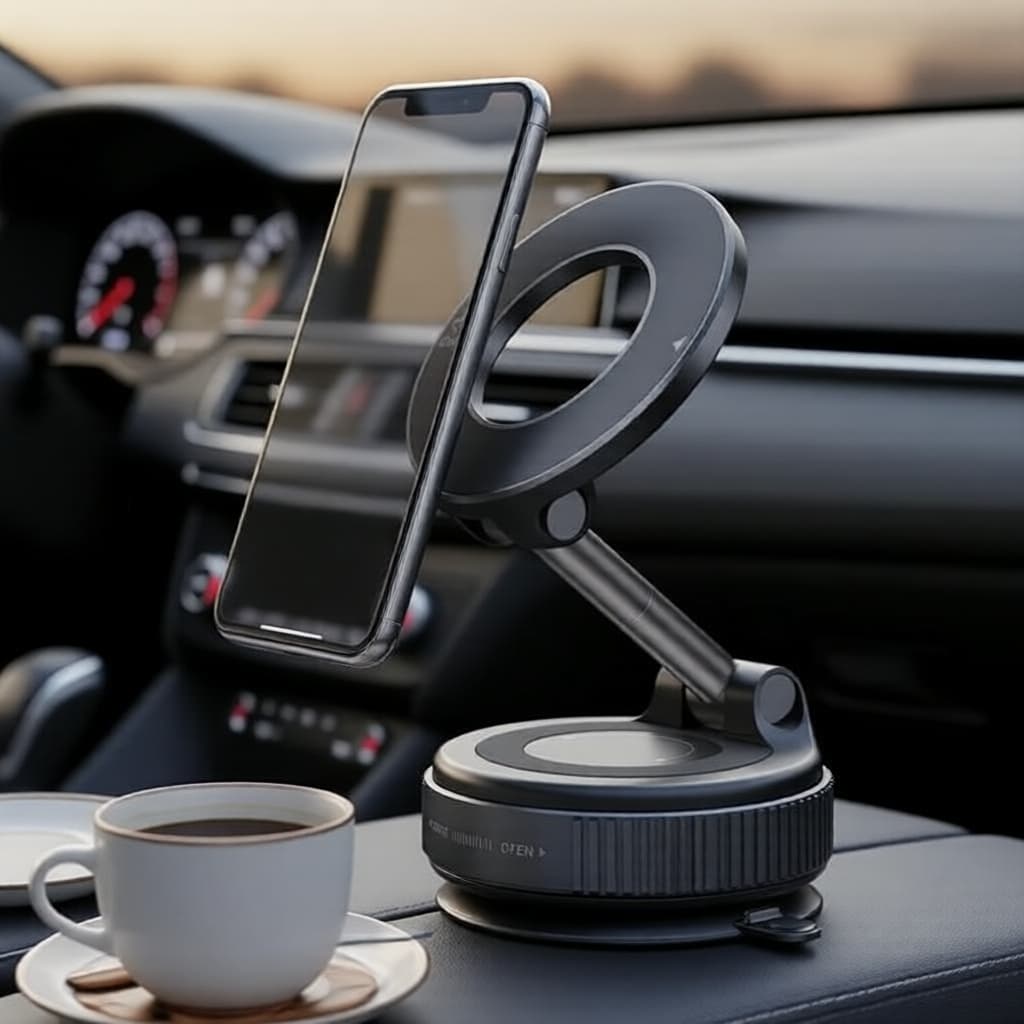 Suporte de telefone preguiçoso giratório 360° - Suporte de carro com ventosa dobrável
