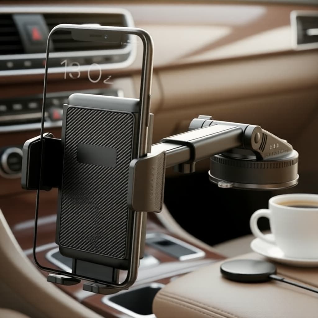 Suporte universal giratório 360° para telefone de carro – suporte de ventosa forte para fixação segura