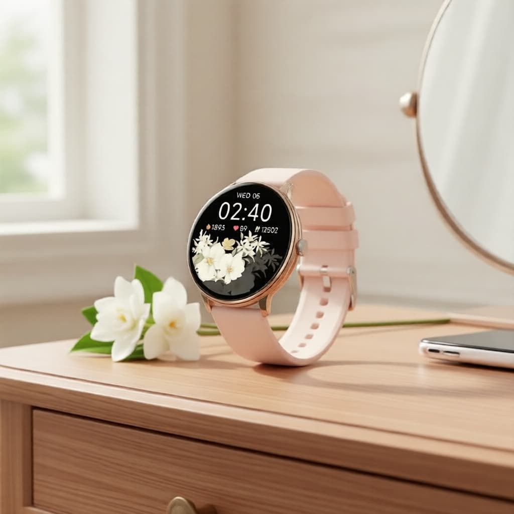 Relógio Smartwatch Feminino 2026 com Chamadas Bluetooth, Relógio Esportivo à Prova D’água, Rastreador de Sono e