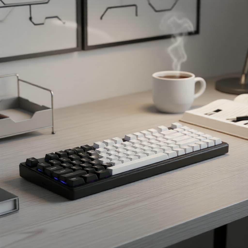 Teclado Mecânico AULA F75 com Interruptor ANSI US 75%, Troca a Quente, RGB, Botão, Ergonômico, para Escritório/Jogos