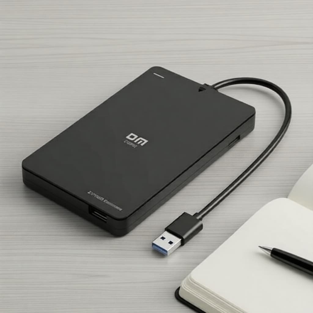 HD012 Gabinete Externo USB 3.2 de 2,5 para HDD/SSD SATA, Sem Ferramentas, Até 2TB