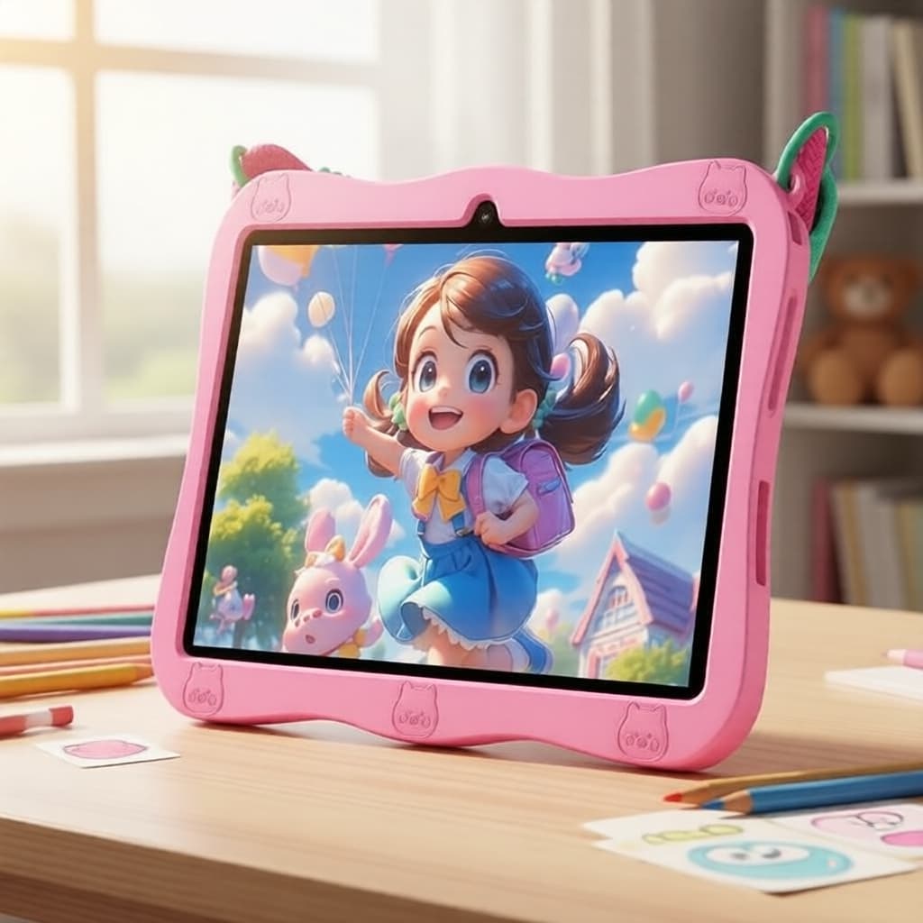 Tablet Infantil VASOUN 7'' Android 13 32GB, com cordão, câmera dupla, Wi-Fi, software educacional pré-carregado e