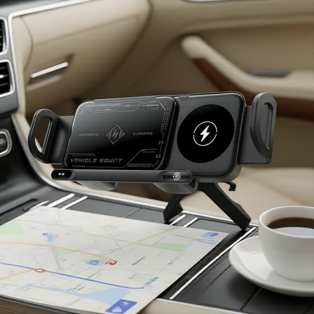 Suporte Magnético para Celular para Carro, Air-Cushion, Rotação 360°, 2 em 1