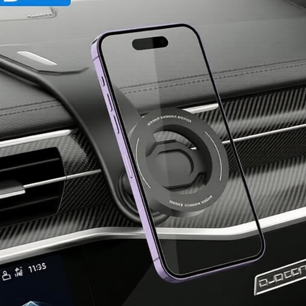 Suporte Magnético Adesivo para Carro – Suporte Universal para Celular com Braço Flexível e Longo