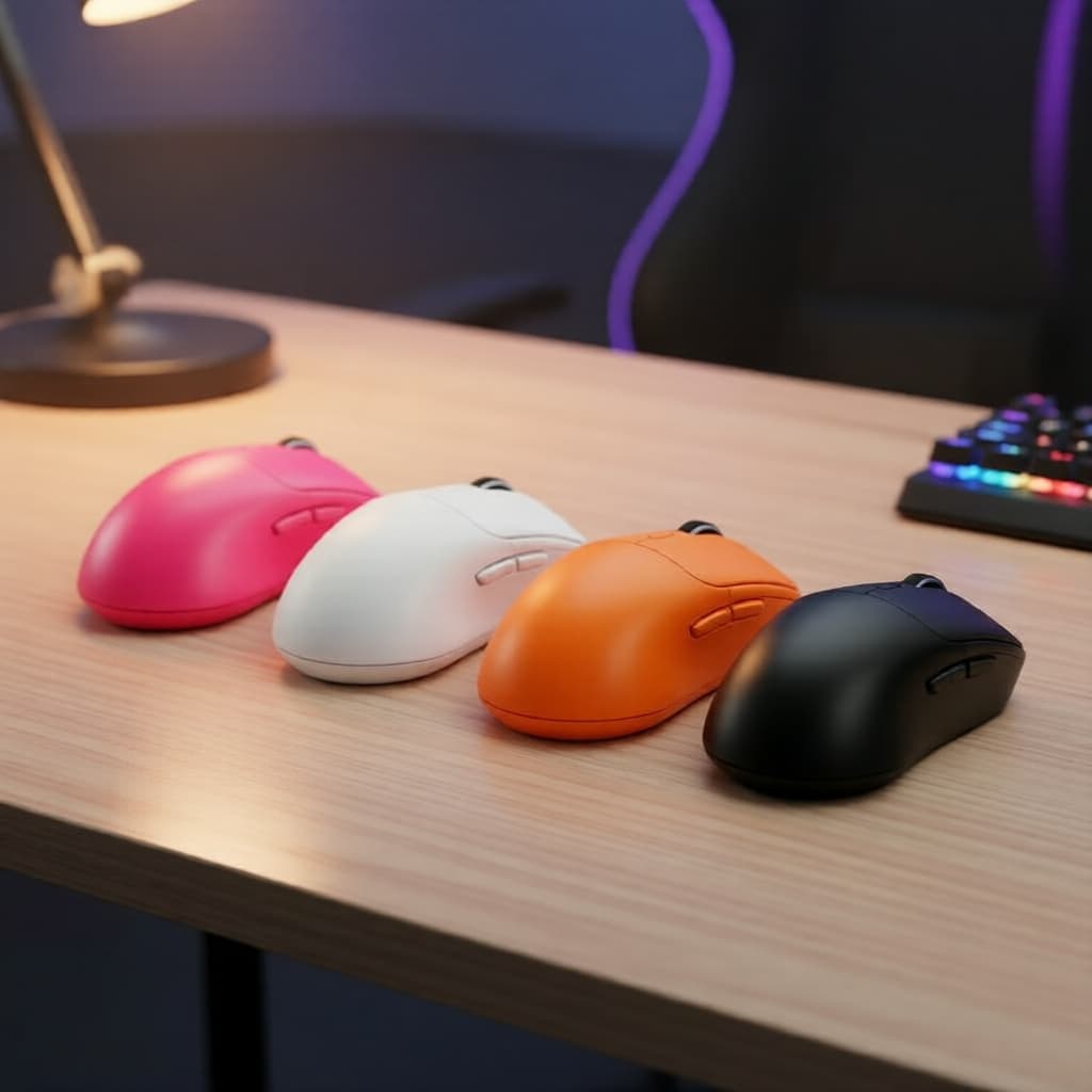 Mouse Sem Fio Bluetooth e 2,4G com Modos Duplos, Mouse de Computador Fino e Recarregável Silencioso, 5 Botões em Design