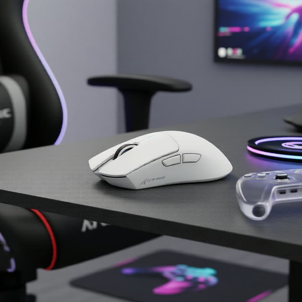 Mouse Gamer ATTACK SHARK X11 com Fio/Sem Fio, Dock de Carregamento Magnético, PixArt PAW3311, Bluetooth/2.4G