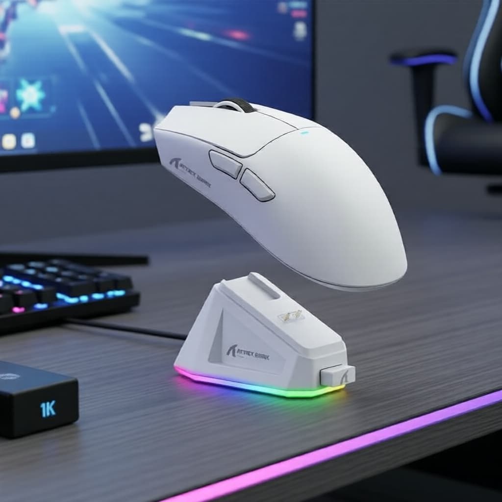 Mouse Gamer Attack Shark X11 Tri Mode PAW3311 Sensor 22000DPI Sem Fio 2.4G Bluetooth Com Fio Bateria 300mAh Para PC