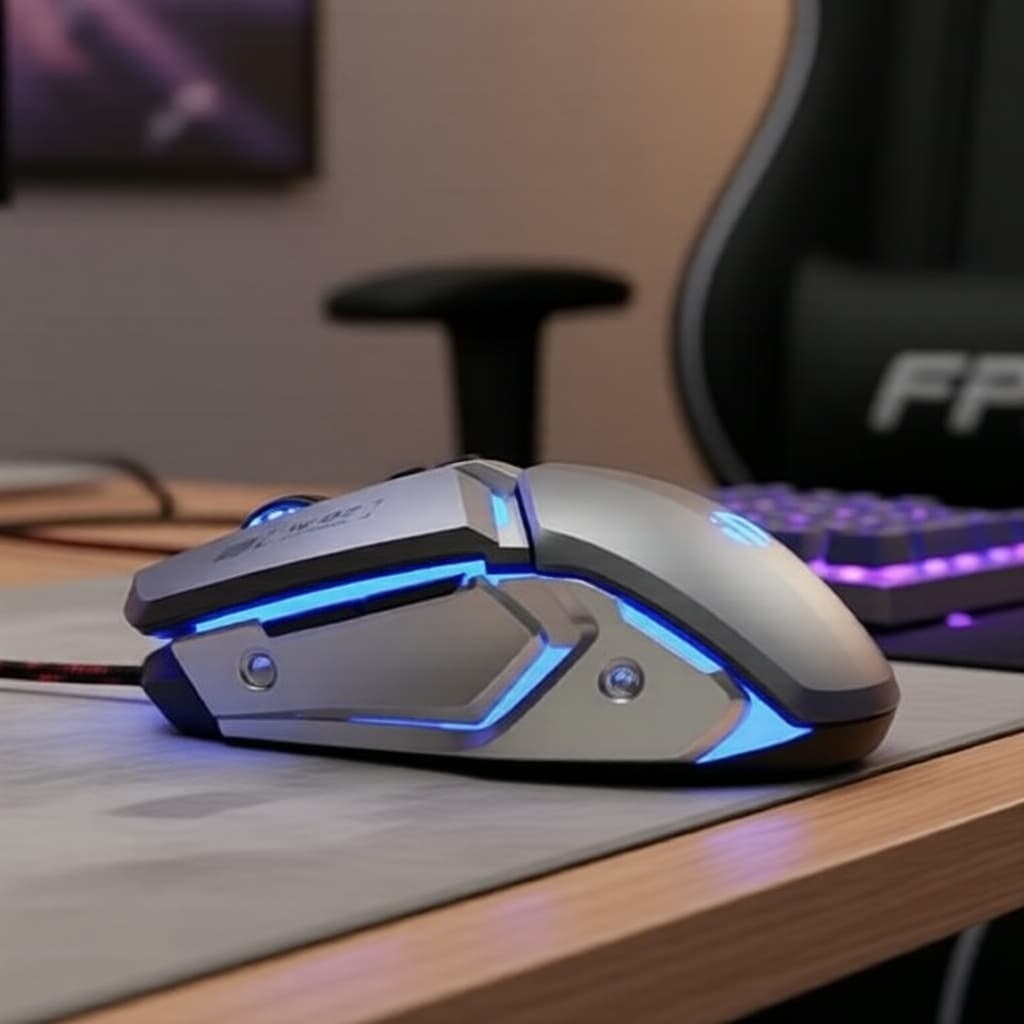 Mouse Gamer Silencioso Inphic W2 Esports: USB, com fio/sem fio, compatível com laptops, desktops e teclados mecânicos