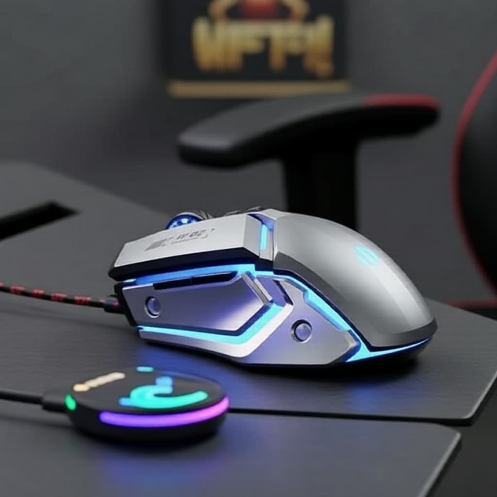 Mouse Silencioso Inphic W2 USB, para Esportes Eletrônicos/Escritório, Dupla Conexão (Com Fio/Sem Fio), compatível com