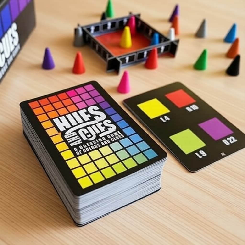 Jogo de Tabuleiro Hues And Cues - 480 Peças de Cores - Jogo Divertido para Família e Festas