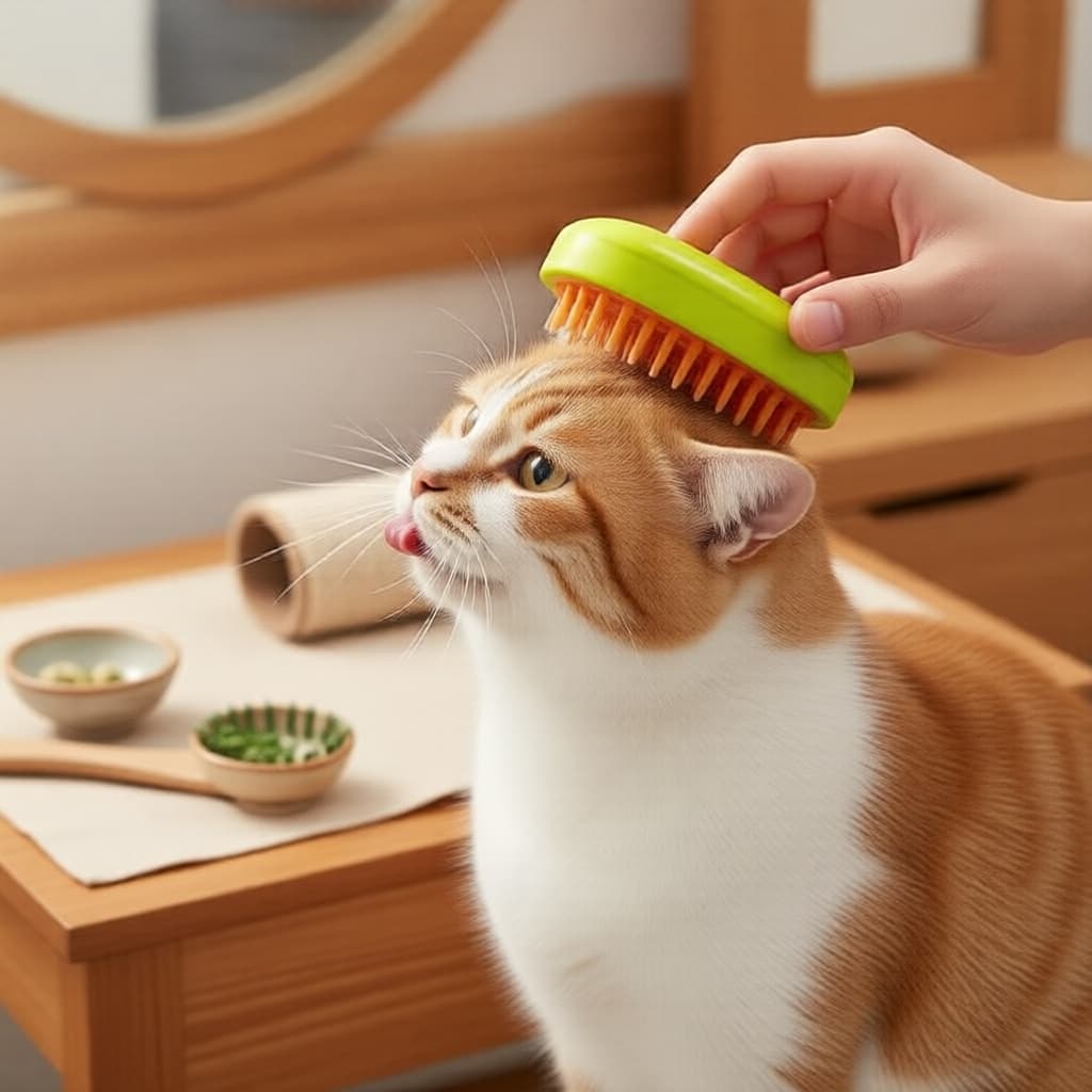 Escova a vapor sem fio para pets, pente de silicone para remoção de pelos mortos e carrapatos com shampoo para cães e
