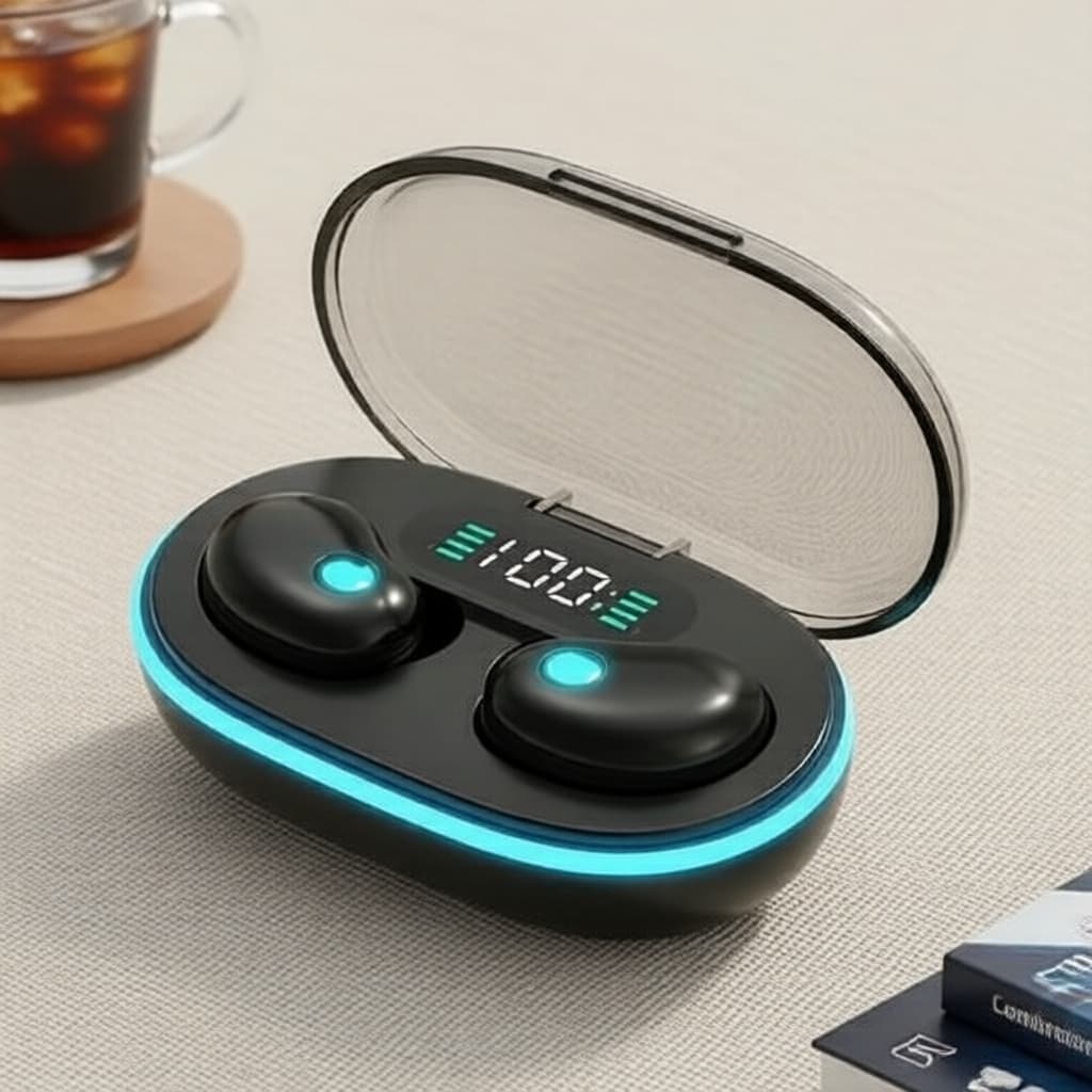 Fones de Ouvido X55 TWS Fones Bluetooth Sem Fio Mini Redução de Ruído para Dormir Fones Estéreo 9D HiFi Esportivos para