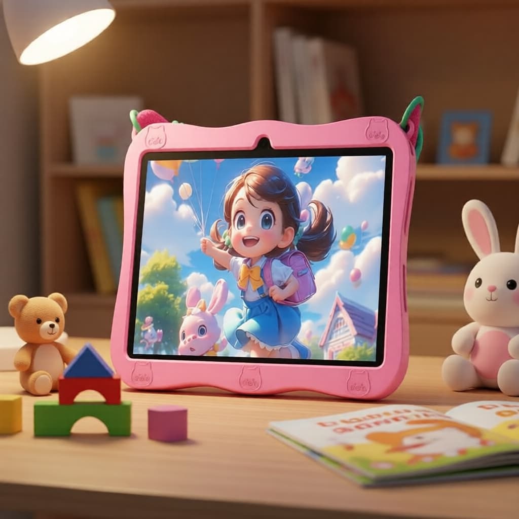 VASOUN Tablet Infantil de 7 polegadas 32 GB, Android 13 com cordão, câmera dupla, Wi-Fi, aplicativos educativos