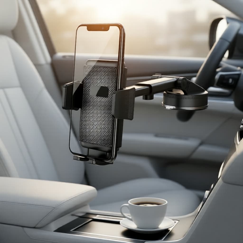 Suporte universal para celular 360 graus para carro, com ventosa forte para fixação estável