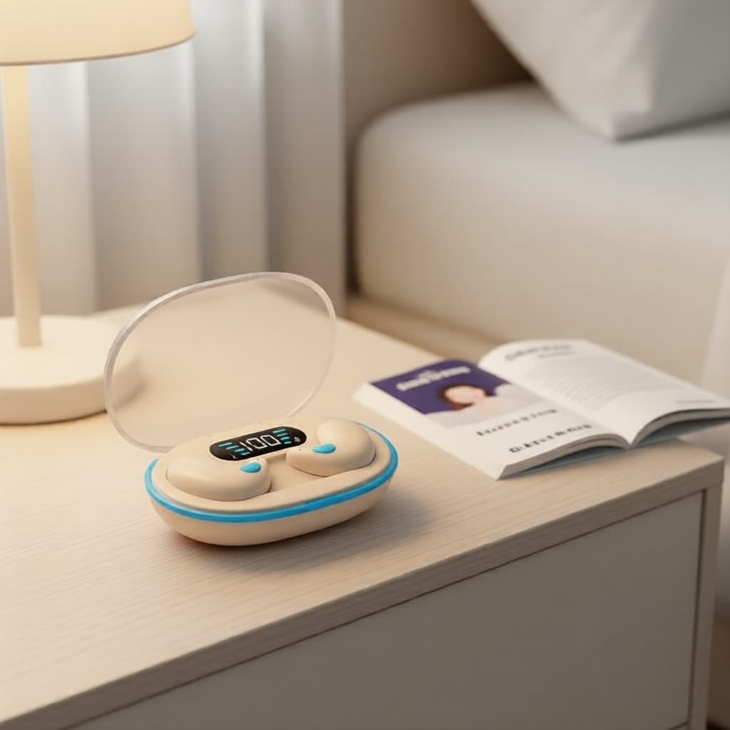 HQAi X55 Fones De Ouvido Para Dormir Sem Fio Com Microfone Embutido Bluetooth TWS Fone À Prova D'água Redução De Ruído D