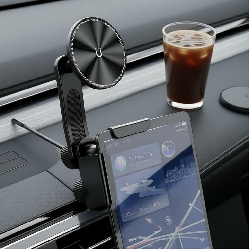 Suporte de Tela Central para Tesla/Jetour G700/BYD ATTO 3/Sealion 6/7/M6 – Suporte Magnético para Celular e GPS no Carro