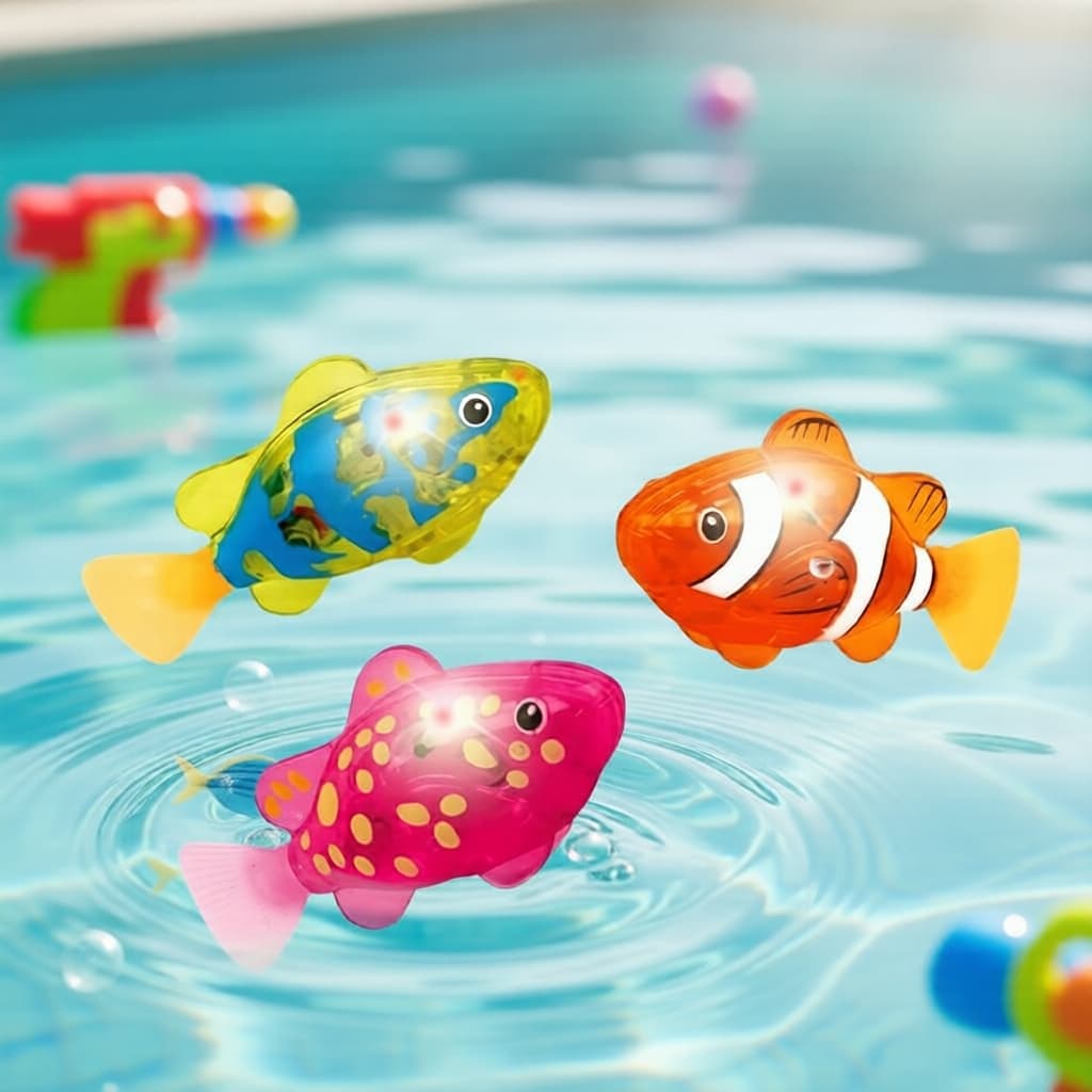  Brinquedos Elétricos de Peixe para Crianças – Diversão no Banho com Água – Peixe de Estimação Balançante e Brinquedos