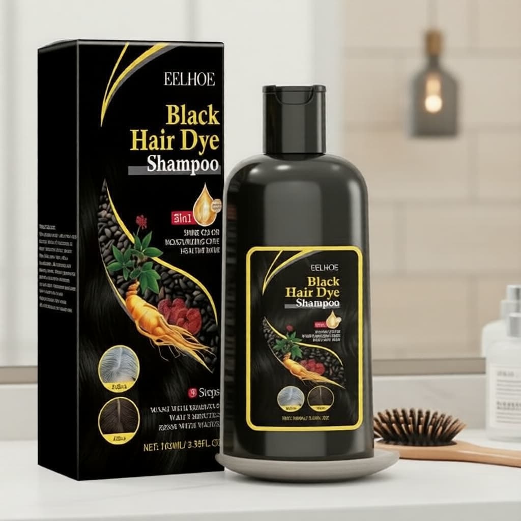  Shampoo Hidratante e Reparador Profundo com He Shou Wu, Escurecimento dos Cabelos, 100ml